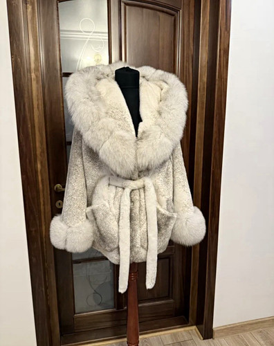 Women grey short cape - grey, coat