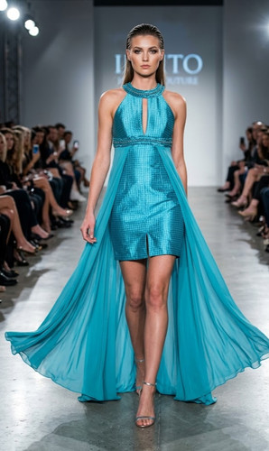 Invito haute couture - couture, aqua