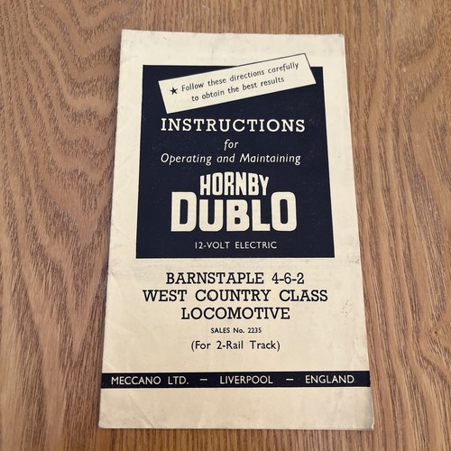 Hornby dublo instructions - hornby,