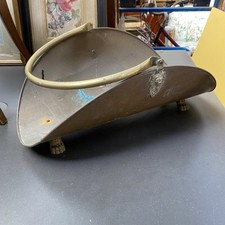 Vintage Brass Clawed Foot Lion Head Ornate Log Basket Scuttle Carrier