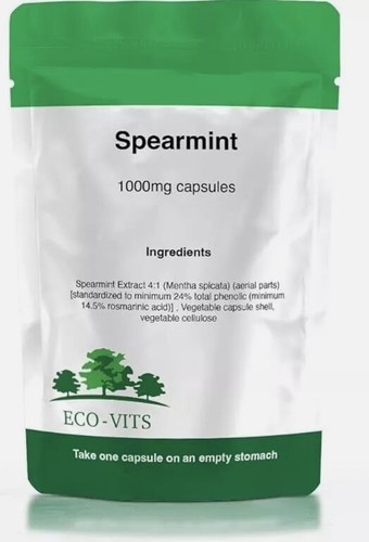 Spearmint leaf 1000mg capsules - spearmint,