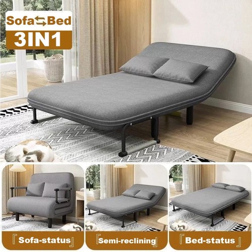 Double fabric sofa bed - sofa,
