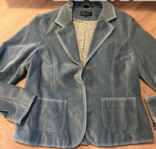 BODEN Size UK 16 Women's tailored Jacket/blazer Velvet turquoise vintage