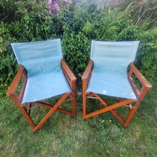 Vintage pair wooden directors - pair,