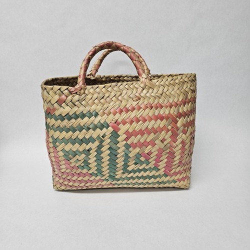 Vintage hand woven straw - hand,