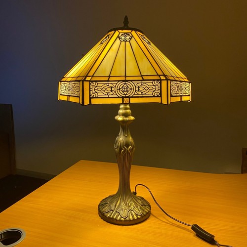 Yellow hexagon tiffany - yellow, style