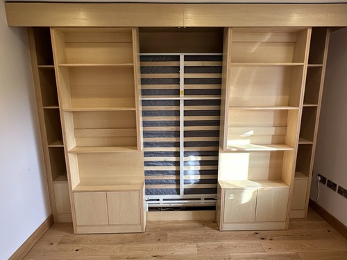 Sliding library hidden bed - library,,