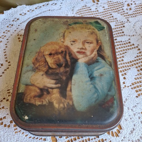 Sharps toffee vintage tin girl - tin,