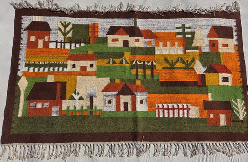 Vintage swedish rya wool rug - vintage,