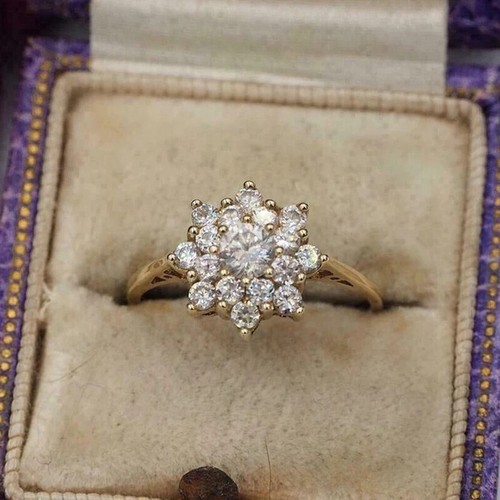 14k yellow gold - over, round