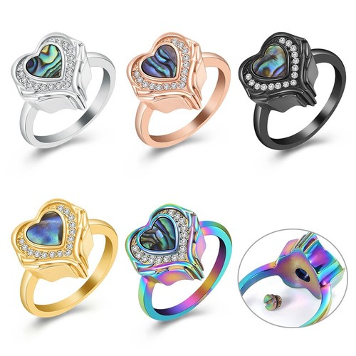 Vintage abalone shell - abalone, heart