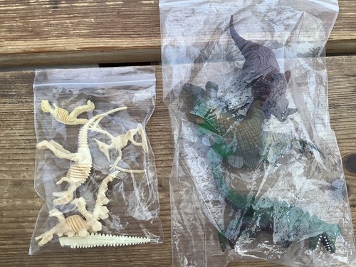 Various plastic dinosaurs - plastic, and