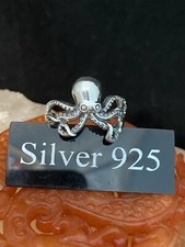 Solid Silver Octopus Ring