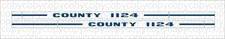 County 1124 tractor decal