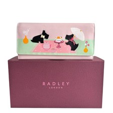 RADLEY Purse Pink Leather Large Picture Coin Card Wallet Gift Boxed Garden Party