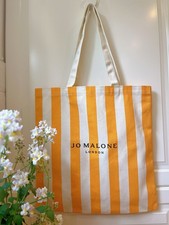 New Jo Malone French Casual Orange stripe canvas Tote bag For Summer