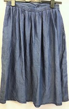 Damart ladies long skirt-blue-size 14-used condition-(EBSK1057)