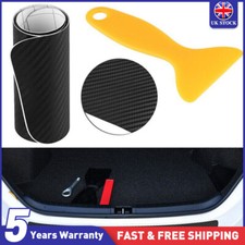 Black Rear Bumper Rubber Pad Kit Guard Sill Plate Trunk Protector Trim Cover UK