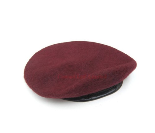 New maroon beret - maroon, wool