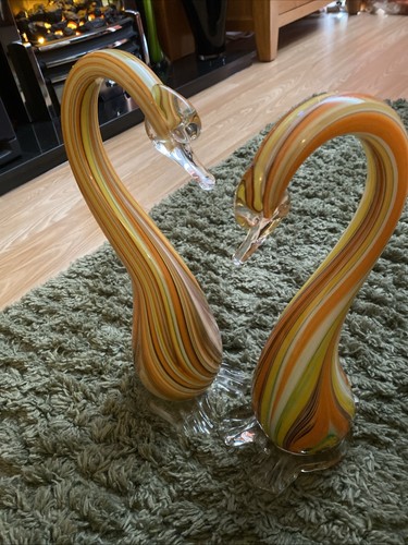 Murano pair duck swan geese - pair,