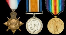 Original WW1 Trio Medals Star, VM British War to Royal Marines Jutland veteran