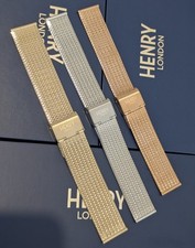 HENRY LONDON 12/ 14/18/20MM TOP QUALITY MILANESE MESH BAND  WATCH STRAPS