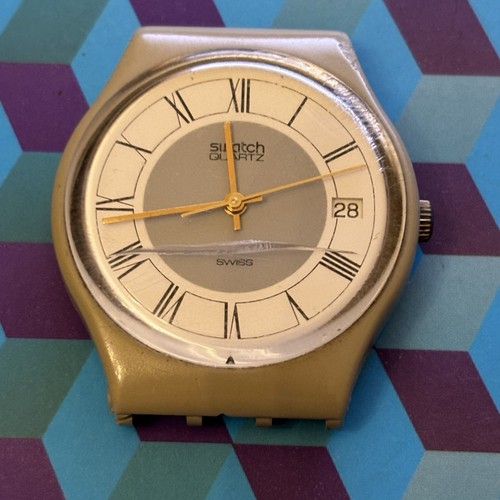 Rare vintage swatch 1985 grey - rare,
