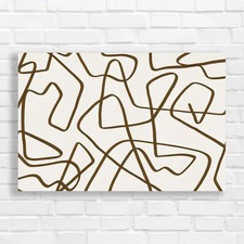 Minimalist Brown Line Sepia