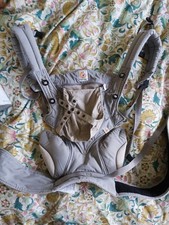 Ergo 360 Baby Carrier Grey Taupe 4 Positions + Newborn Insert Sling Box incl