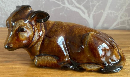 Guernsey pottery cow figurine - guernsey,