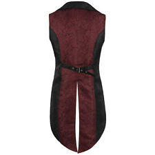 Steampunk Victorian Cosplay Mens Double Breasted Vest Waistcoat  Brocade Gothic 