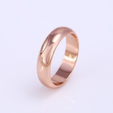 9ct 9K Rose Gold Plated Men Ladies Wide Wedding Band Ring All Sizes W=6mm 1042UK