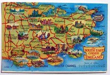 Map Postcard - THE SOUTH EAST CORNER OF ENGLAND, Elgate (MAP1-3)