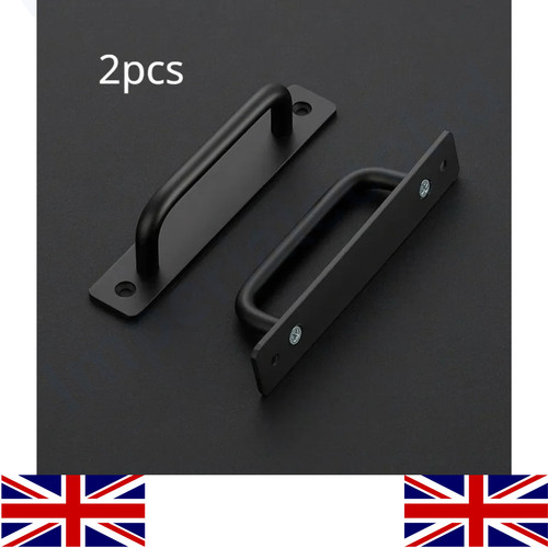 2pcs black door pull - 2pcs,