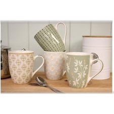 Set of 4 Ceramic Mugs 12oz