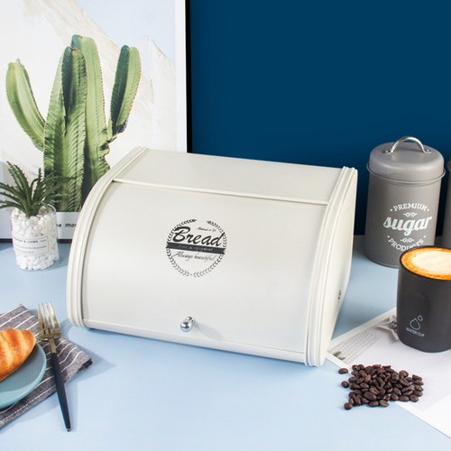 Beige large bread box roll - bread,