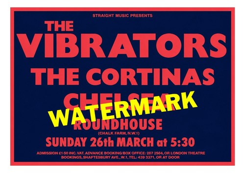 The vibrators gig poster print - the,