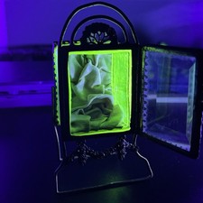 Antique Ormolu Brass & Green