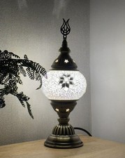 Turkish Moroccan Mosaic Lamp Tiffany Glass Desk Table Lamp Free Bulb & Shipping