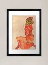Egon Schiele - Kneeling Female
