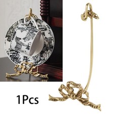 Tea Cup and Plate Display Stand Brass Holder Bowknot Design Stylish Cup Drainer