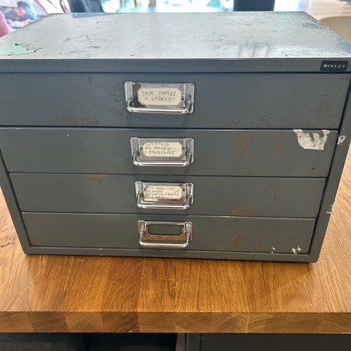 Vintage drawer bisley grey - drawer,