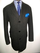 HERRINGBONE CASHMERE CROMBIE