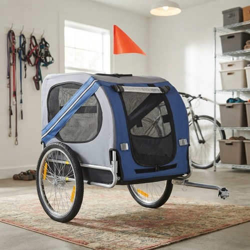 Folding dog bike - dog, trailer