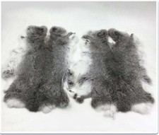 2pcs natural real rabbit - real,