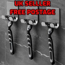 1 Adhesive Wall Mounted Stainless Steel Holder Men's Shaver Razor Stand Rack 3m