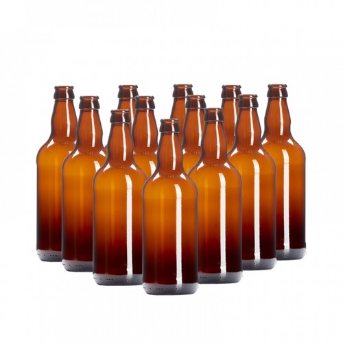 Amber glass beer - bottles, 500ml