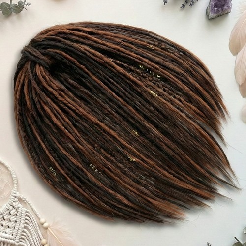 Brown auburn dreadlock - brown,