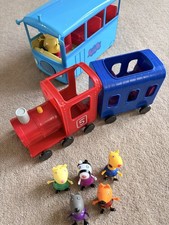 PEPPA PIG Bus, Train, Miss Rabbit, Gerald, Gabriella Goat, Zoe, Freddie, Danny