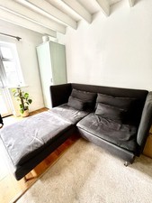 IKEA Soderhamn 3-Seater Sofa Dark Grey With Chaise Lounge